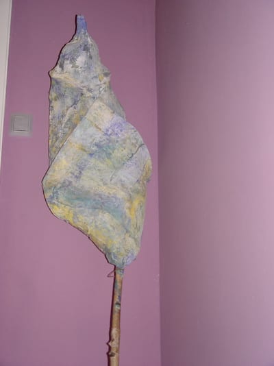 Papierschild – Papier, Holz, Pigmente
